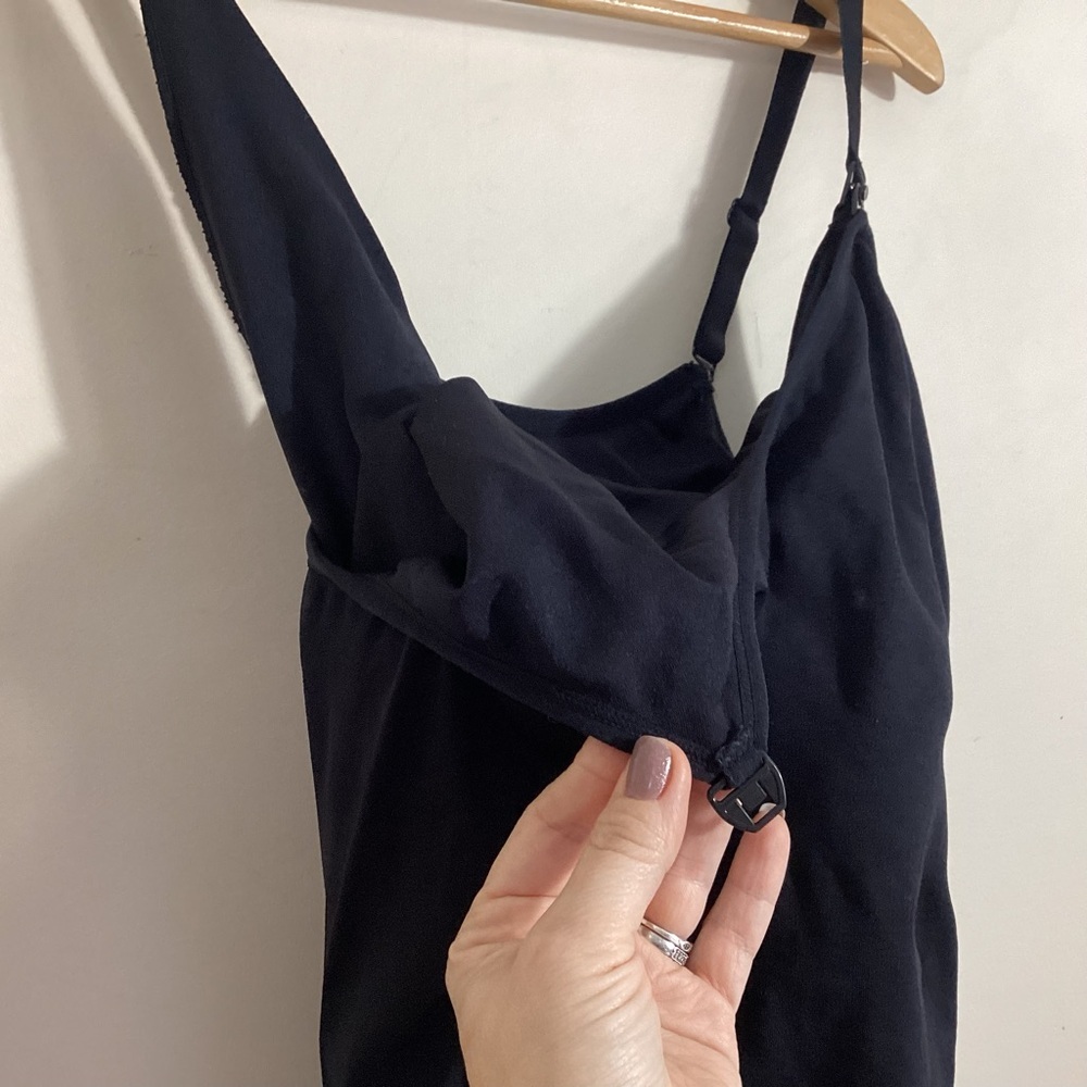 Postpartum Nursing Workout Jumpsuit Sz L Compression - Picture 8 of 13